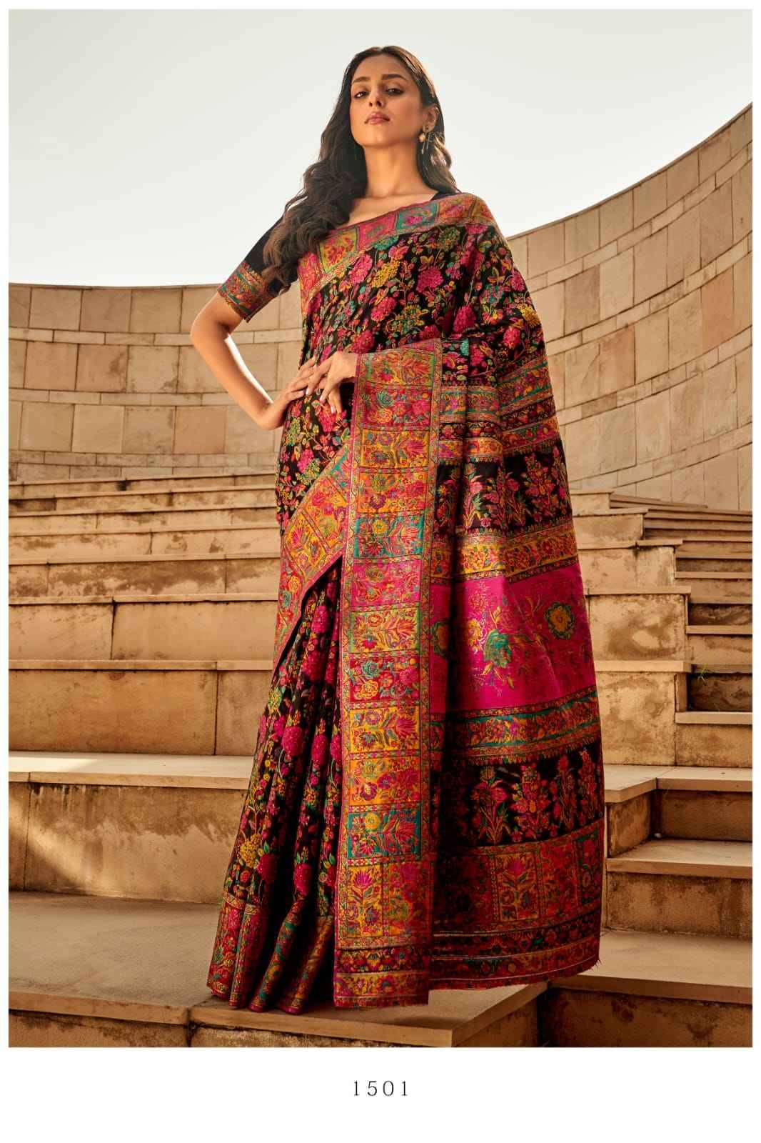 1500 kashmiri By Rajtex 1501 to 1506 Series Indian Traditional Wear Collection Beautiful Stylish Fancy Colorful Party Wear & Occasional Wear Modal kashmiri Sarees At Wholesale Price